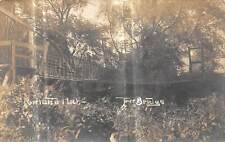 PORTLAND Michigan RPPC postcard Ionia County Tree Bridge 1908 picture