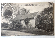 Postcard RPPC  Sterling Massachusetts Home of Mary and Her Little Lamb Posted picture