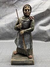 Vintage Mat Wanders Old Woman And Broom Sculpture Signed Netherlands 005 picture