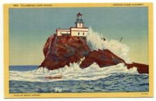 Tillamook Light House Oregon Coast Highway Linen Postcard  picture