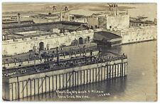Old RPPC Prison Vera Cruz Mexico Floating Dry Dock L&H #48 Photo Postcard cv92 picture