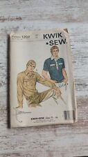 Kwik Sew 80's Mens Vintage Collard Shirt Sewing Pattern #1202 picture