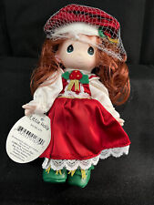 Vintage QVC Precious Moments Christmas Holly Doll 1999 Red Curly Hair picture