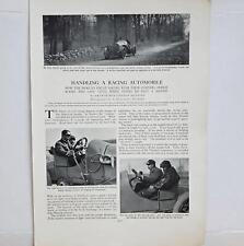 1905 Paul Sartori Driving a Racing Automobile Vintage Cars Photo Magazine Pages picture
