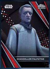 TOPPS STAR WARS CARD TRADER CHROME BLACK ANIMATED RED SHORT PRINT PALPATINE 5CC picture