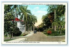 c1940's Entrance Ancon Hospital Grounds Ancon Canal Zone Stamp Panama Postcard picture
