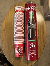 Coca Cola Cup Dispenser Vintage 1999 Wall-mount Coke 9 oz. Cups Dispenser /cups picture