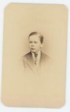 Antique CDV Circa 1870s Handsome Young Boy in Suit Gutekunst Philadelphia, PA picture