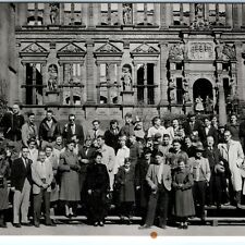 c1940s Heidelberg, Germany RPPC Castle Greetings Tourist Military Soldiers A163 picture