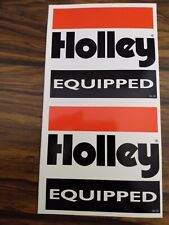 Racing Stickers/Decals Holley Equipped Race Car Carburetor - set of two NEW picture