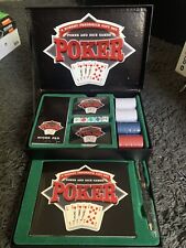 NEW ROBERT FREDERICK POKER & GIFT SET DICE, CHIPS, PEN, PLAYING CARDS picture