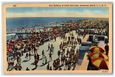 c1940 Surf Bathing Jacob Riis Park Rockaway Beach Long Island New York Postcard picture