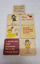 Funny Cute Vintage Coasters Set Of 7 picture