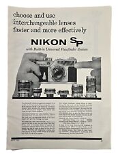 Vintage Print Ad Nikon Interchangeable Lenses March 1958 Photography Magazine picture
