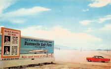Bonneville Speedway Salt Flats John Cobb Ab Jenkins Car Racing Vtg Postcard A1 picture