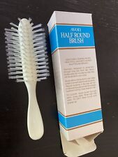 Vintage Avon Half Round Hair Brush Unused Clear Bristles New w/Box 8” Cream picture