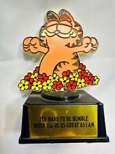 Vintage Garfield Trophy Collectible Made In Hong Kong 1976 Nostalgia Plastic picture