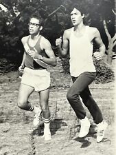 ZG Photograph Two Handsome Men Running Race Action Shot 1970-1980's 5x7 picture