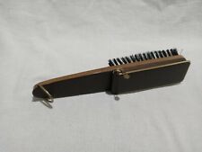 Vintage Golden Seal Leather Manicure Case Brush Vanity Set West Germany Grooming picture