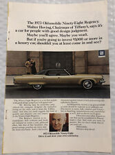 Vintage 1972 Oldsmobile Ninety-Eight Original Print Ad Full Page - Walter Hoving picture