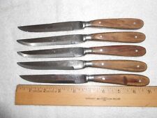 Set Of 5 Hull Stainless Steel Steak Knives, Vintage picture