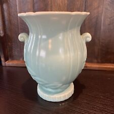 Vintage Weller Pottery Vase R-7 Elegant Soft Green Handled Rudlor Art Deco Style picture