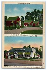 c1940 Russell's Cottages Clark's Motor Court South Petersburg Virginia Postcard picture