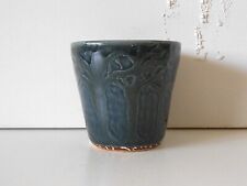 Yunomi Studio Art Pottery Blue Forest Tea Cup Handmade Clay Japanese Art Tea Cup picture