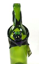 Ganz Wine Collar NWT NOS Gift Wine Bottle Halloween Black Bat  picture