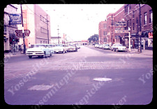 sl83 Original slide 1956  Chicago street scene cars 868a picture
