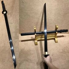 Fully Black Clay Tempered T10 Steel Japanese Katana Samurai Sword Sharp  picture