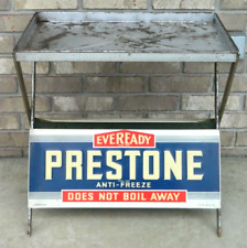 Rare Vintage Eveready Prestone Anti-Freeze Store Display Table w/ 2 Signs picture
