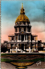 Postcard France Dome Des Invalides Paris Colorized RPPC UNP picture