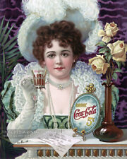 Antique 1890s Drink Coca-Cola 5¢ Advertising Poster Art Print Coke * Hilda Clark picture