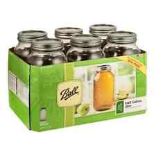 Ball Wide Mouth 64oz Half Gallon Mason Jars with Lids & Bands, 6 Count NEW picture