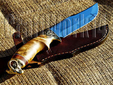 UNIQUE CUSTOM HANDMADE KNIFE RUSSIAN MAPLE * HUNTING ARGALI * + LEATHER SHEATH picture