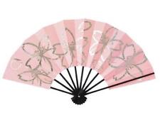 Sensu Fan Kimono 8126 Japanese Dance , 29Cm, Glitter Foil, Pink, Silver, Cherry picture