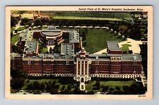 Rochester MN-Minnesota, Aerial St Marys Hospital, Antique c1948 Vintage Postcard picture