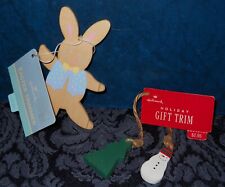 Hallmark Holiday Gift Trim & Easter Trimmer Lot of 2 Vintage Wooden picture