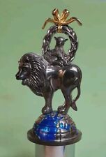 Neiman Marcus Lion And Lamb Bottle Stopper In Box Silver / Gold Plated picture