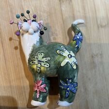 2001 Annaco Creations Whimsiclay Amy Lacombe Black White Love Struck Cat Figure picture