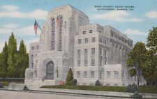 Reno County Court House Hutchinson Kansas Linen Vintage Postcard picture