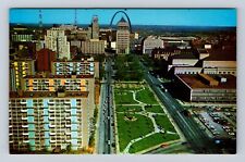 St Louis MO-Missouri, The Gateway Mall, Aerial, Antique, Vintage Postcard picture
