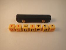 Vintage Levenger Bakelite Crossword Dice Set Word Game With Green Leather Case picture