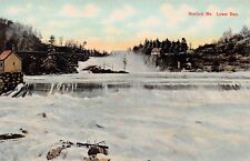 Rumford Falls ME Maine Lower Dam Androscoggin River Vtg Postcard A64 picture