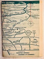 Manitou Springs CO Map Brochure Vintage Local Advertising Colorado picture