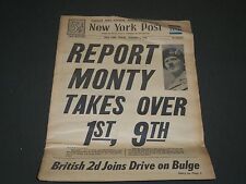 1945 JAN 5 NEW YORK POST NEWSPAPER - REPORT MONTY TAKES OVER 1ST 9TH - NP 2028 picture