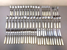 66 pcs Set Eme 18/10 Italy Pearlized Handle Fork Spoon Knives Flatware Napoleon picture