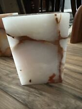 Vintage Onyx Marble Bookends Pair Of 2 picture