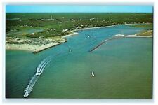Aerial View Of Bass River Sailboats Cape Cod Massachusetts MA Postcard picture